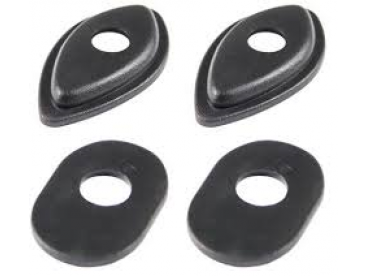 Barracuda knipperlicht Adapterplaatjes  zwart Honda/Kawasaki (set van 2x2)